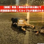 【画像】青姦！高知の追手前公園にて公然猥褻級の青姦してカップルが逮捕されるw