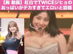 【胸 動画】紅白でTWICEジヒョのおっぱいがデカすぎてエロいと話題