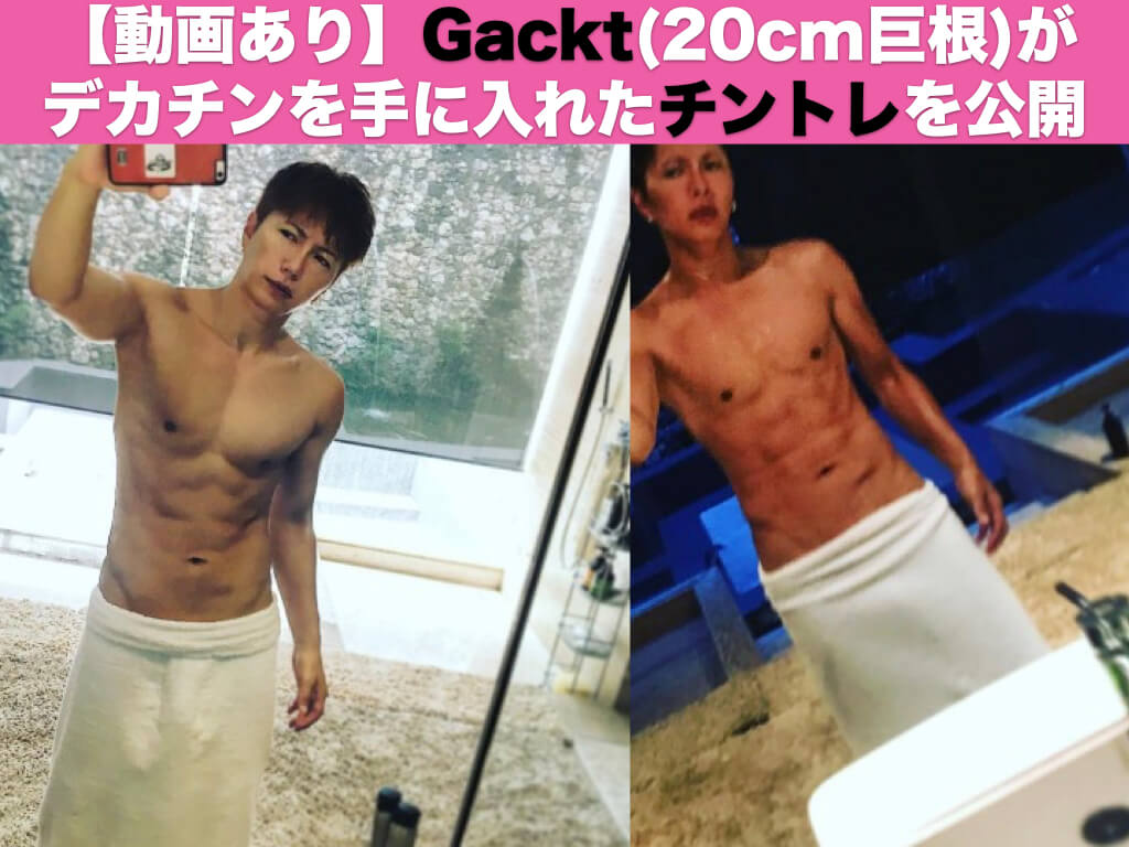 Gackt(20cm巨根)がデカチンになったチントレを公開【動画あり】