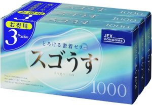 
ジェクス スゴうす 1000 ゴム 12個入 3箱